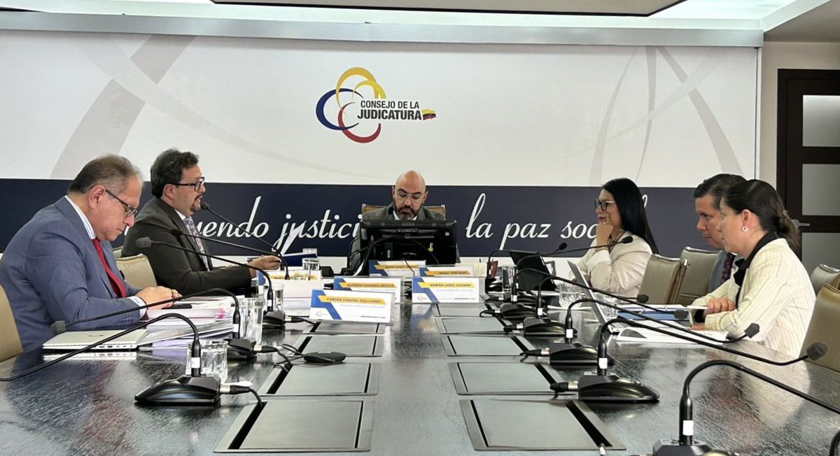 🔴  EN VIVO I El presidente del <a href="/CJudicaturaEc/">Consejo de la Judicatura</a>, <a href="/MarioGodoyEc/">Mario Godoy</a>, instala la sesión ordinaria Nro. 005-2026 de este 15 de enero de 2026.

✅  Participan los vocales <a href="/_AlfredoCuadros/">Alfredo Cuadros Añazco.</a>, @fabianfabara, <a href="/DamianLarcoG/">Damián Larco Guamán</a> y <a href="/MagalyRuizCajas/">Magaly Ruiz</a>.

✅  Sigue este enlace y conoce detalles de la
