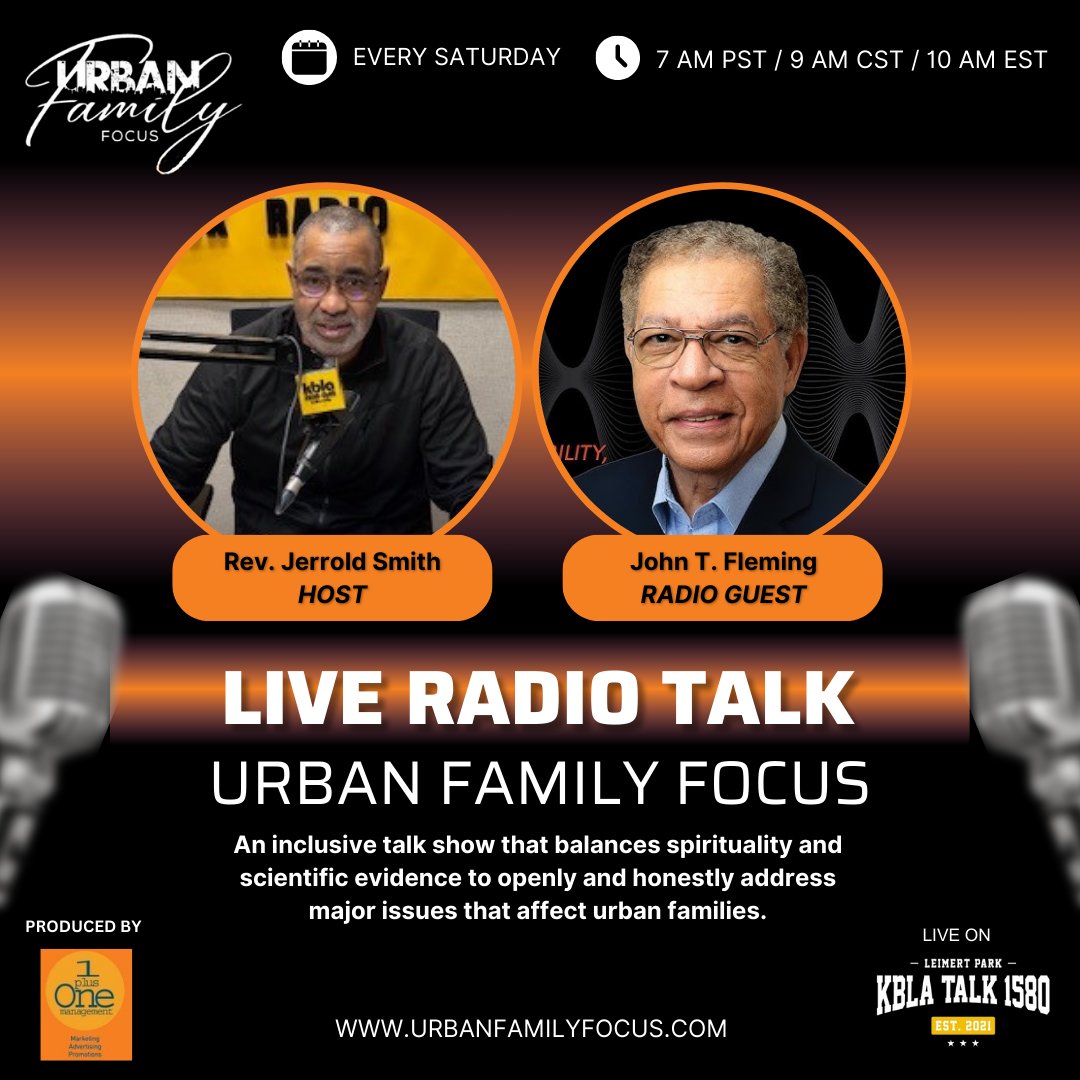 UrbanFam_Focus's tweet photo. This Saturday at 7AM (PST) 📻

We’re diving into “Understanding The New Economy” with author &amp; strategist John T. Fleming.

What’s changing? What does it mean for work, wealth &amp; our communities?

Tune in &amp; be part of the conversation.

#NewEconomy #EconomicEmpowerment #KBLA1580 https://t.co/3qgb6kPcMZ