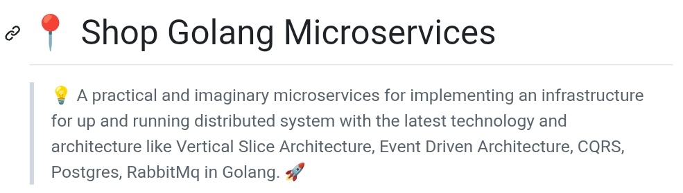 Since last 2 days I was exploring this GitHub repo. It contains Production-grade Go microservices repo worth studying 

Link: github.com/meysamhadeli/s…

Here are some key learnings that I found informative to devs like me:

- Vertical Slice Architecture - feature folders, not