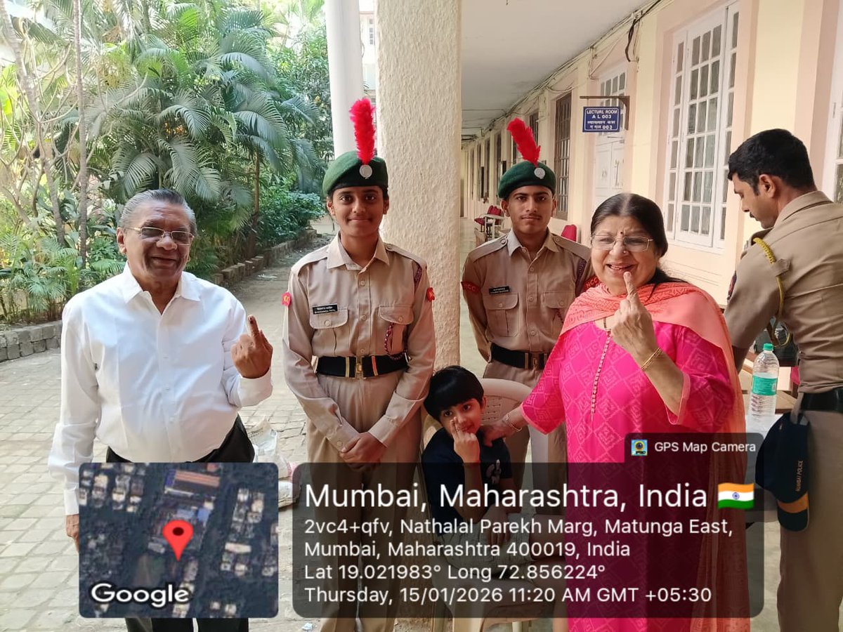 TEAM5MAHEMECOY's tweet photo. In the spirit of Unity and Discipline 🇮🇳
NCC Cadets of 5 MAH EME COY rendered invaluable service during election duties at VJTI College, contributing to the smooth and orderly conduct of the democratic process.
Ward No. 117 | Polling Booths 30, 31 &amp; 32
 #Elections2026 #5MAHEMECOY https://t.co/q3uc9fcSMq