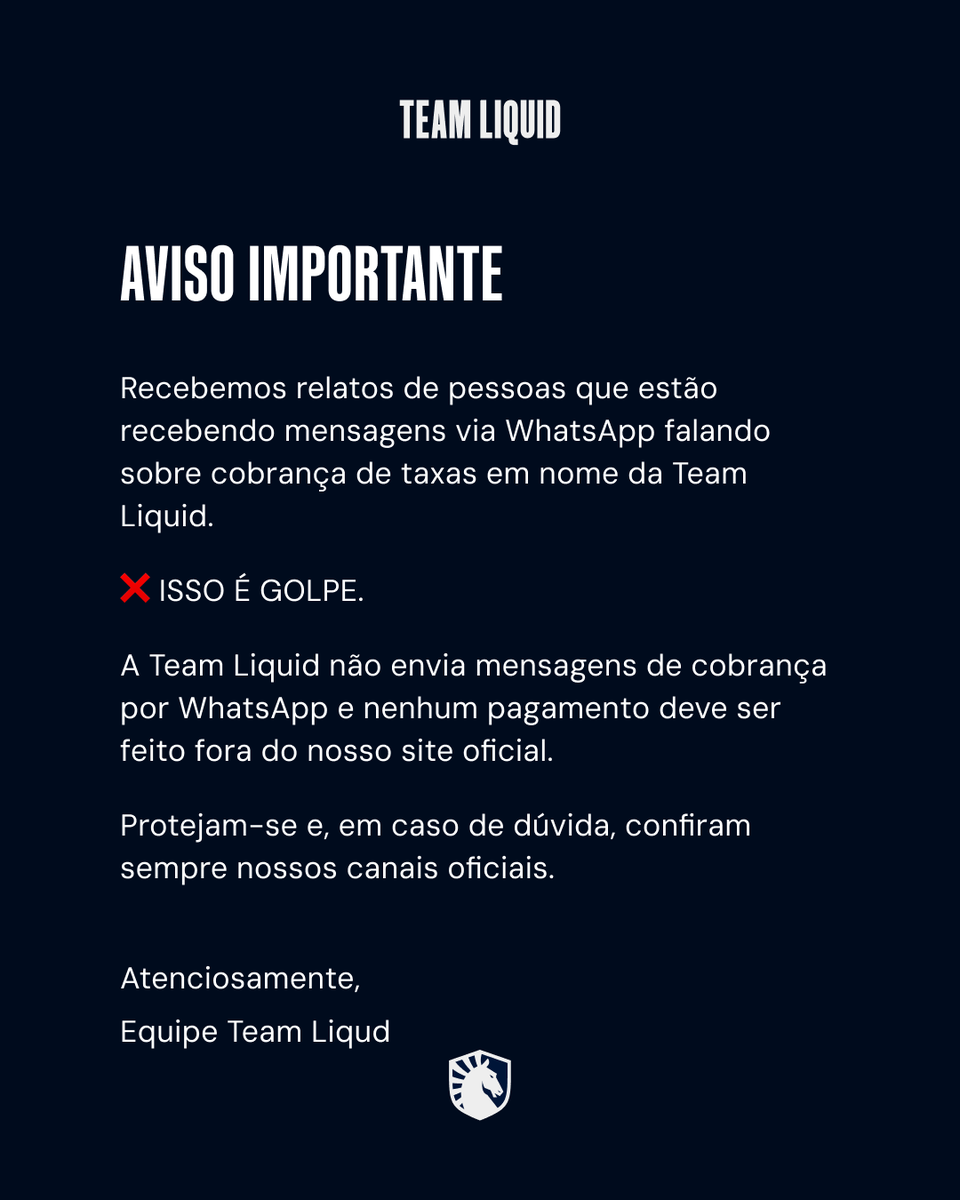 TeamLiquidBR's tweet photo. 🚨 ATENÇÃO, CAVALARIA!🚨 https://t.co/ubBsHXoNQl