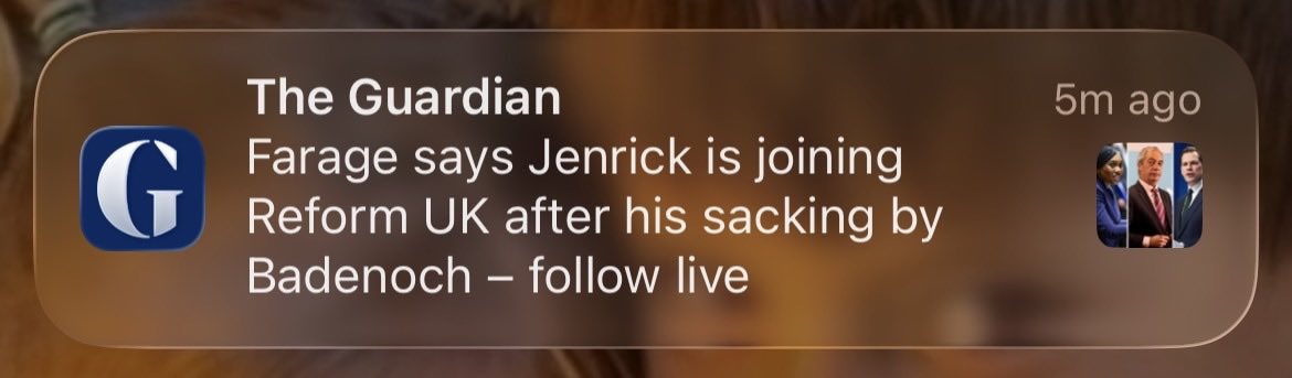 Could Reform be any more of a bin for dodgy and disgraced Tories?

Who’s next… Johnson? Gove? Mogg?

Whoever is falling for this rebrand needs to give their head a wobble.