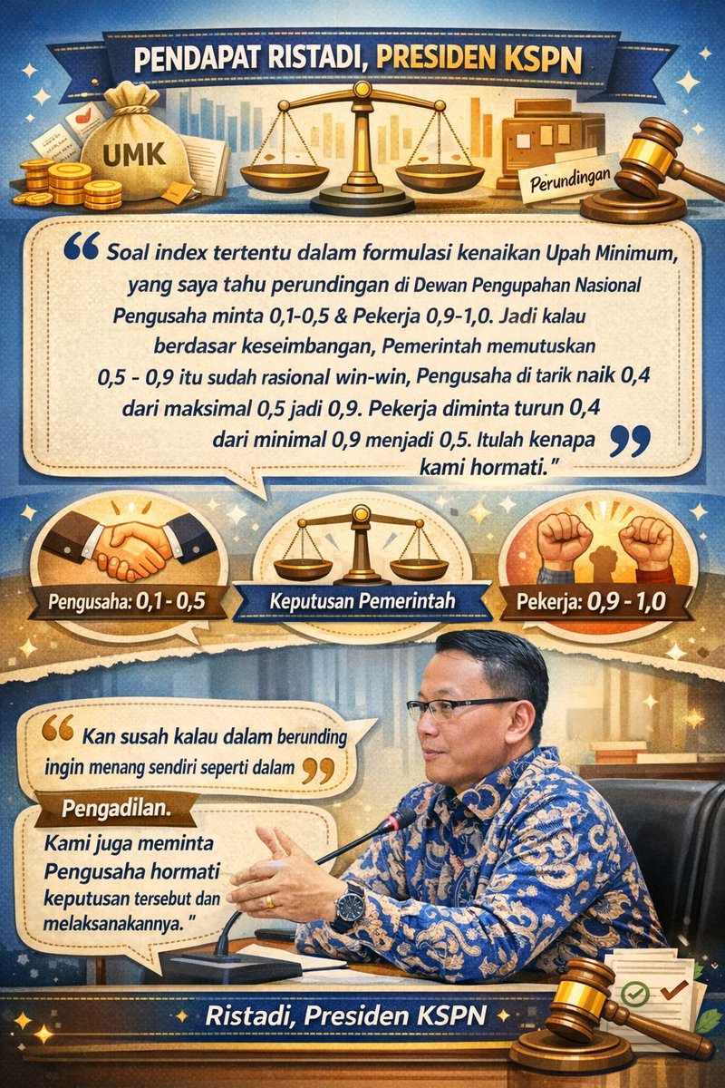abdulr_tea's tweet photo. Pendapat Presiden KSPN, Ristadi terkait kenaikan upah #upahlayak
#pekerjaindonesia
#KSPN_Nusantara https://t.co/FXe1jjufek