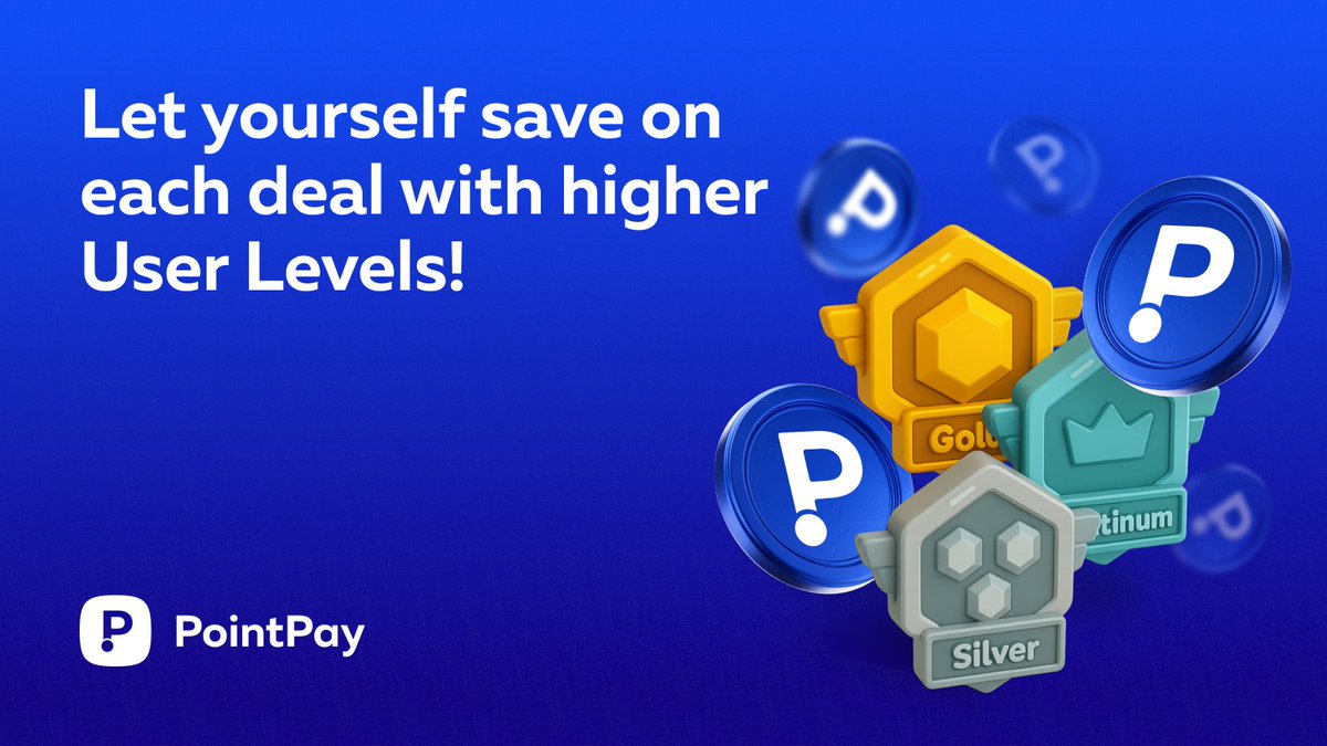 PointPay1's tweet photo. Every trade on PointPay brings you closer to your goals - and saves you money too!
Boost your User Level by trading and holding PXP to unlock lower fees and exclusive perks. Your activity = real rewards.
Learn more about User Levels here: https://t.co/RO6dEl3qsL
#UserLevels #rewards #fees #trading #crypto