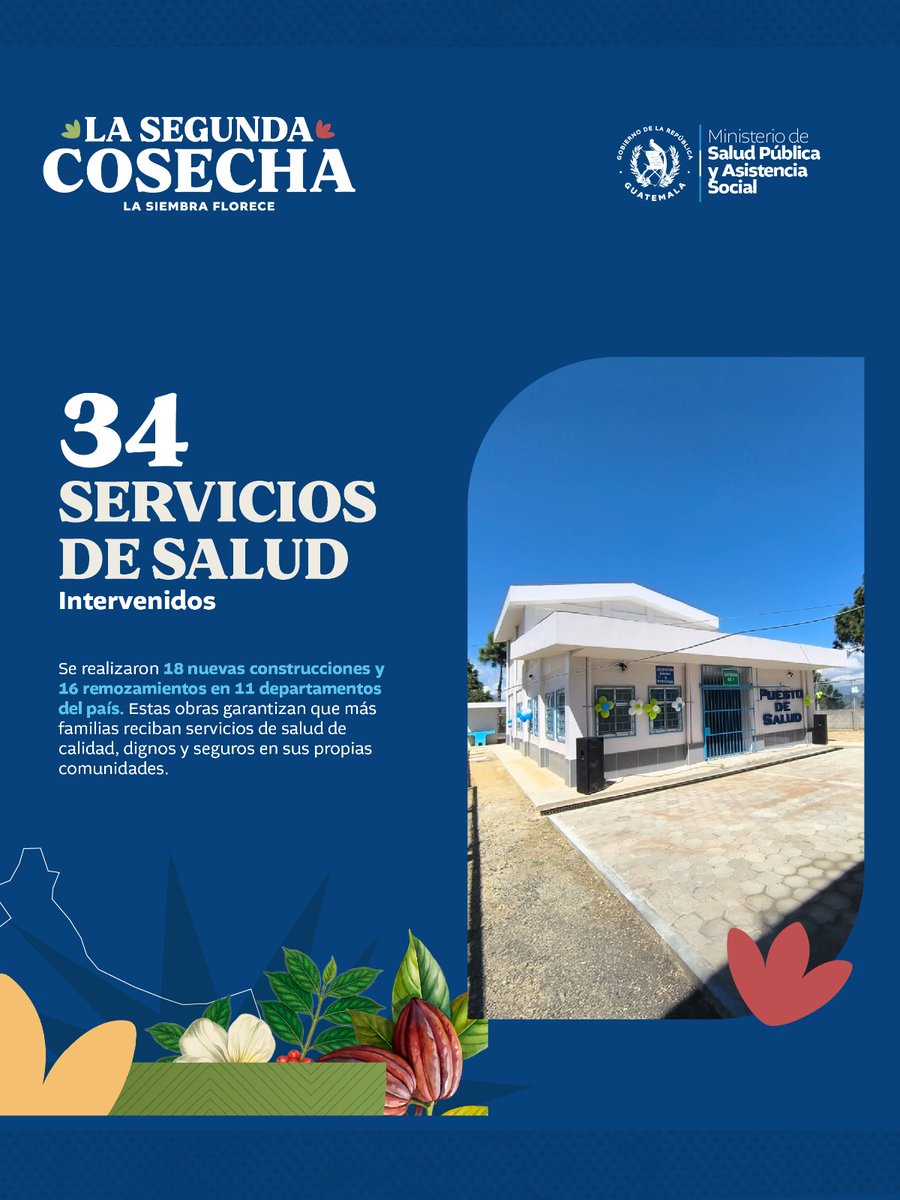 🏥 Las intervenciones realizadas reflejan una gestión que ejecuta, mejora y entrega resultados. 

La infraestructura fortalecida es parte de un esfuerzo sostenido por modernizar la red de atención pública en salud y responder con hechos a las necesidades del país.

🌱 La Segunda