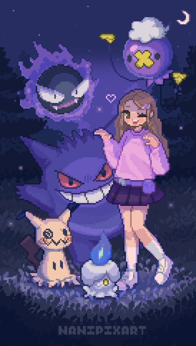 nanipixart's tweet photo. Ghost types have my heart 💜 https://t.co/OV39pbZyi9