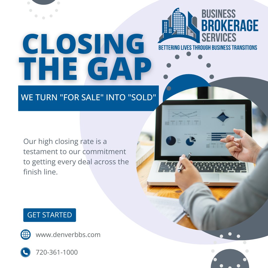 denverbbs's tweet photo. Closing the Gap: We turn "For Sale" into "Sold."
Our high closing rate is a testament to our commitment to getting every deal across the finish line. Plan Today, Prosper Tomorrow. Let’s get the deal done.
🔗 https://t.co/uWEJvXq7GN
📞 720-361-1000
#BusinessBroker #Denver #Sold https://t.co/Ki5S9q9ILb