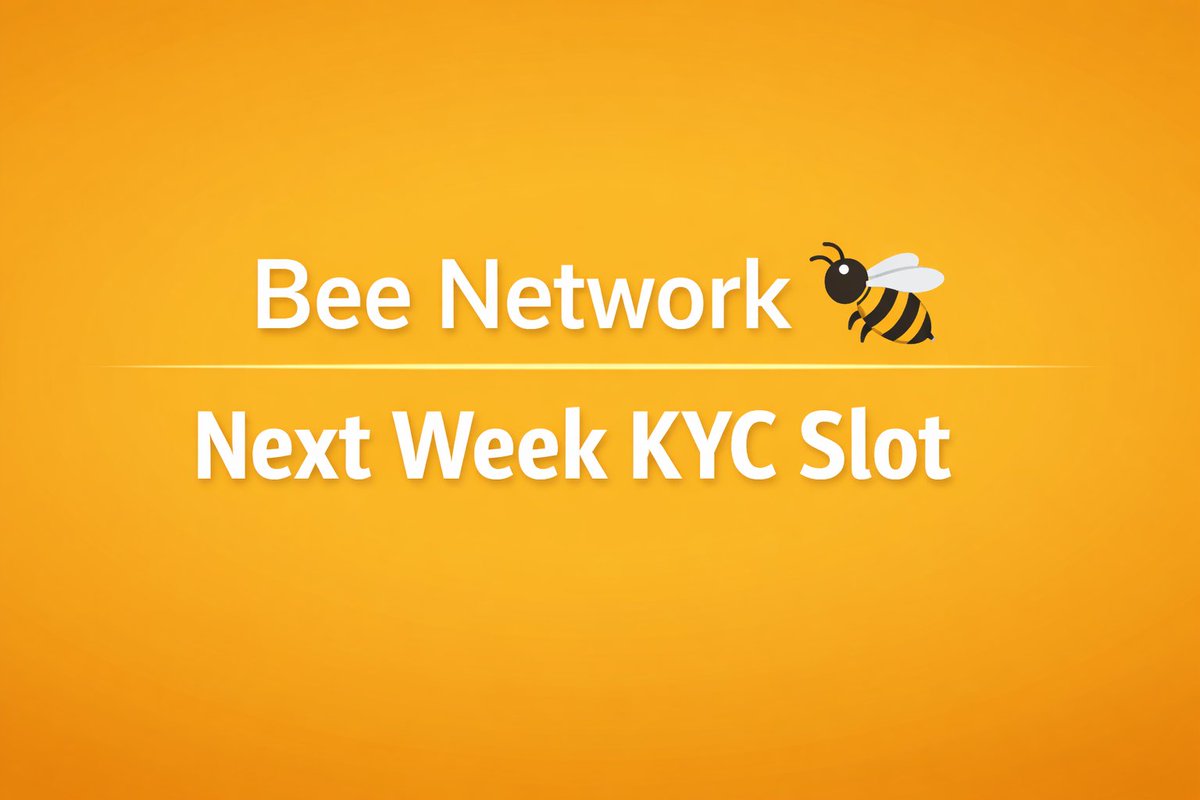 🐝 #Bee_Network Community Update 🐝 🎉 Good news for the #Bee_Network  Community! 📢 There are strong chances that a large number of KYC slots  will be opened for the #Bee_Network Community next