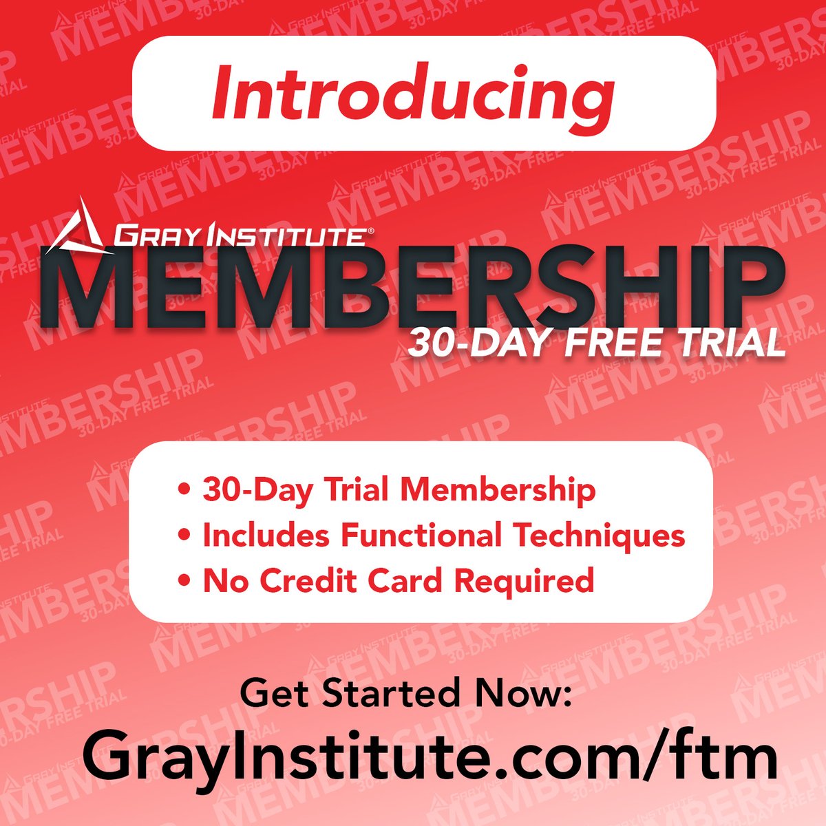 Buying CE “blind” is frustrating. Time, money, and confidence are on the line.

Start our NEW Free Trial Membership (30 days, no credit card required) and experience our approach first, including Functional Techniques (+ 2 CEUs available upon completion).

grayinstitute.com/ftm