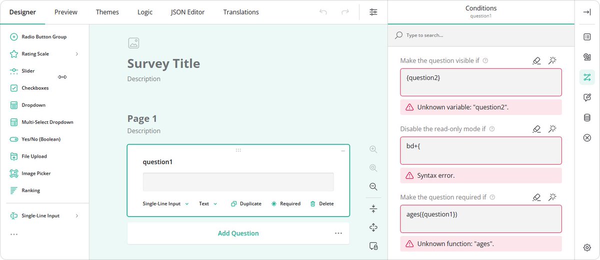 Survey.JS tweet media