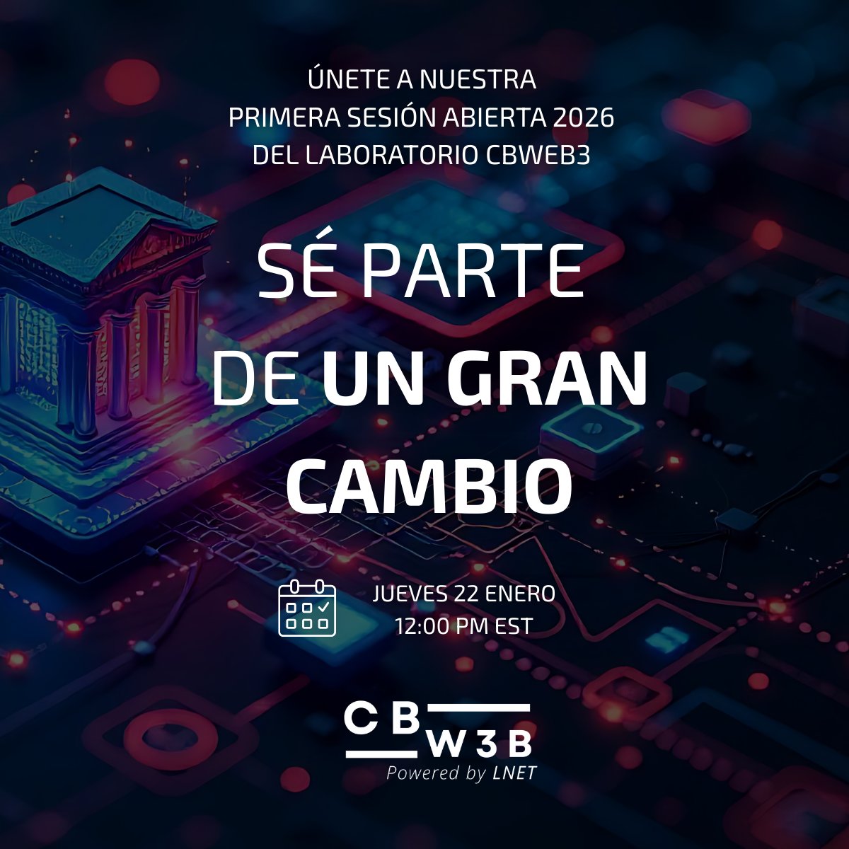 🚀 ¡El 2026 arranca con todo! Te invitamos a unirte a la primera sesión abierta del año del laboratorio #CBWeb3, con soporte técnico de <a href="/lfdecentralized/">LF Decentralized Trust</a> , este jueves 22 de enero.

Un espacio para profundizar en el diseño, la arquitectura y las herramientas que impulsan