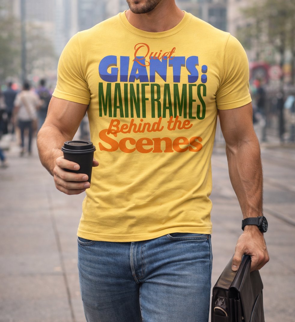 shirtparking's tweet photo. See this Powerful yet 'Quiet Giants: MAINFRAMES Behind the Scenes' on shirt design @threadless https://t.co/6XVyb4FMWj #MainframeLife #MainframeProgramming #QuietGiants #TechNostalgia #COBOLForever #LegacyCodeLove #ProgrammerStyle #RetroTech #ITInfrastructure https://t.co/QLc0rK9Ccx