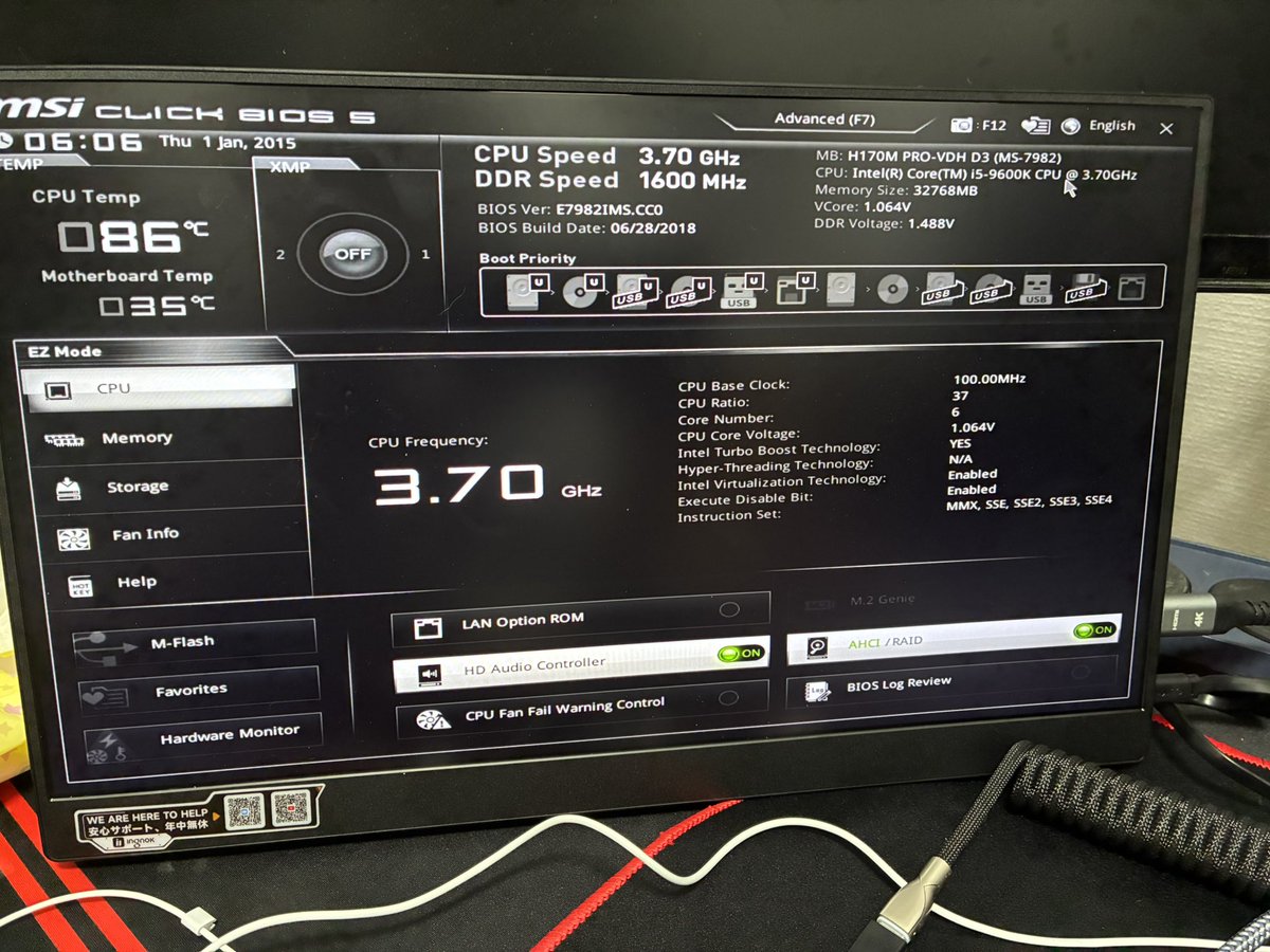 InFLu_FPS's tweet photo. i5 9600KもDDR3 32GBも認識した明日はWin11にアップデートだ！
今日は寝る！ https://t.co/buoBs01OkX