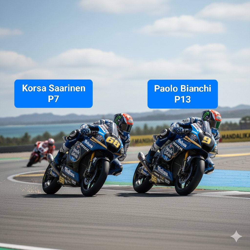 VDSTeamSIM's tweet image. Clasificación decente de los nuestros con una buena P7 de @Korsa68 y una P13 de @PaoloBianchiGP