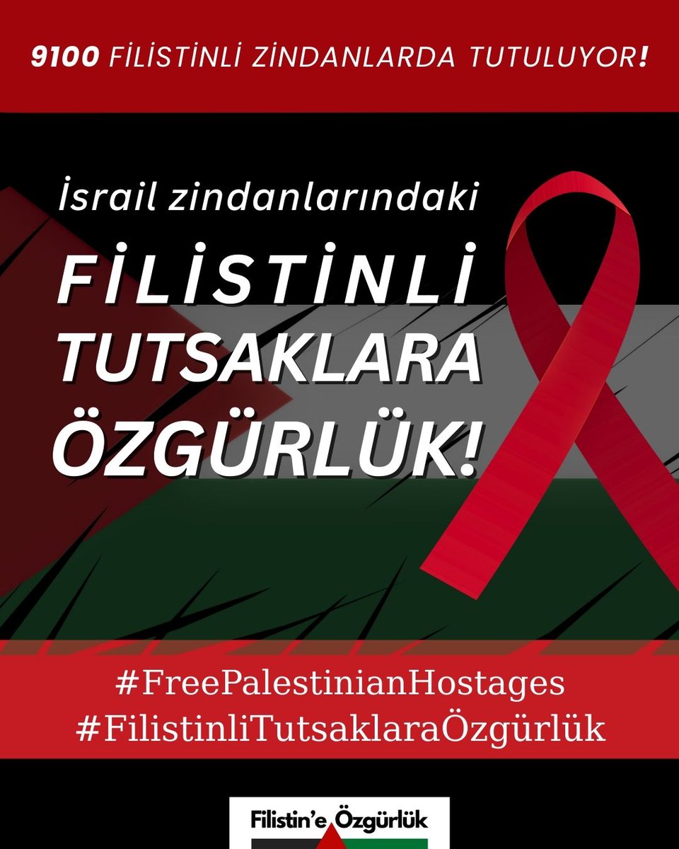 _ozgurfilistin's tweet image. İsrail zindanlarındaki Filistinliler tutuklu değil tutsaktır!

🇵🇸 9100 Filistinli tutsağın sesi olalım, bu sessizliği bozalım.

Filistinli tutsaklara özgürlük!
#FreePalestinianHostages
#FilistinliTutsaklaraÖzgürlük