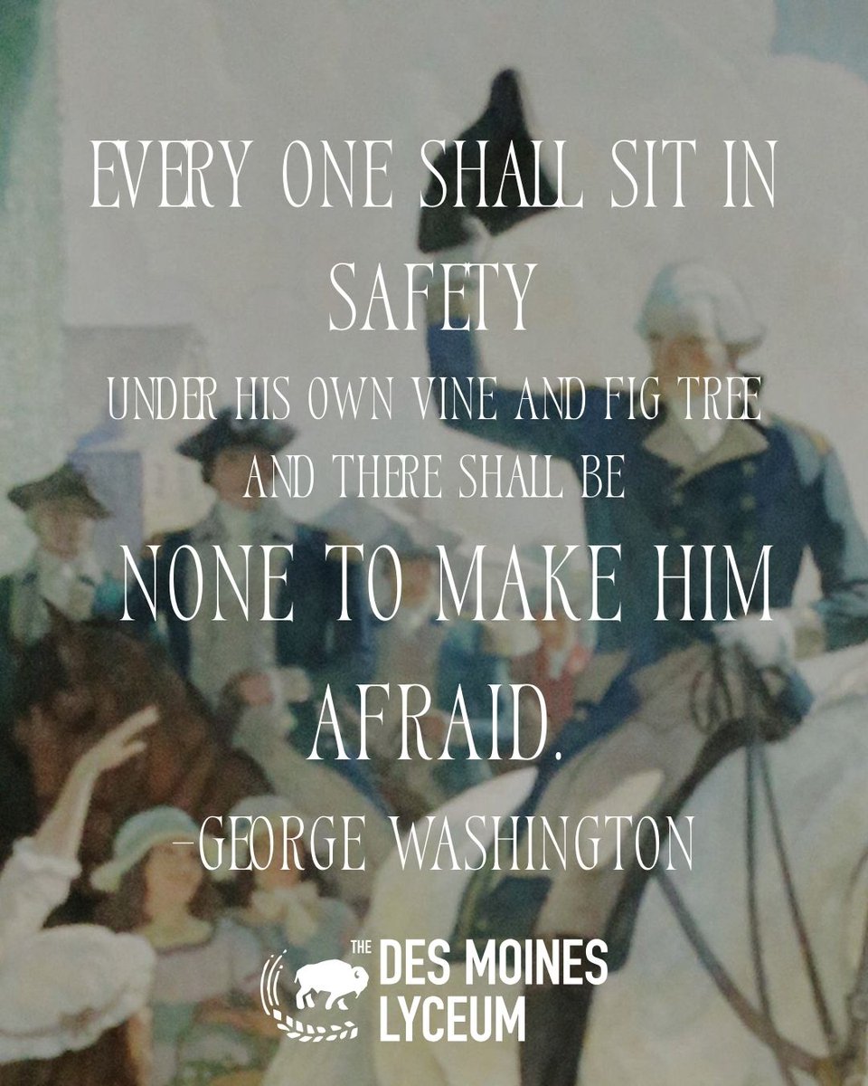 LyceumMovement's tweet photo. George Washington had an ambition for a country where people felt safe and free to flourish. On January 31, we will discuss the prospects for this ambition with two political scientists from Iowa State University. Join us

https://t.co/Q5u3lMSsbQ https://t.co/xQ2DBcAMS5