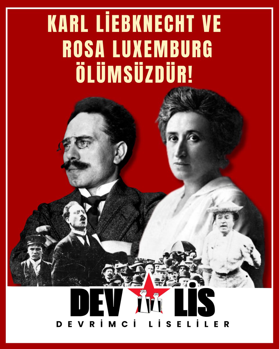 Rosa Luxemburg ve Karl Liebknecht,
Marksizmi bir dogma değil, canlı bir devrim pratiği olarak savundular.
“Esas düşman içeridedir” diyerek, işçi sınıfına kendi burjuvazisine karşı mücadeleyi hatırlattılar.
Anıları mücadelemizde yaşıyor.