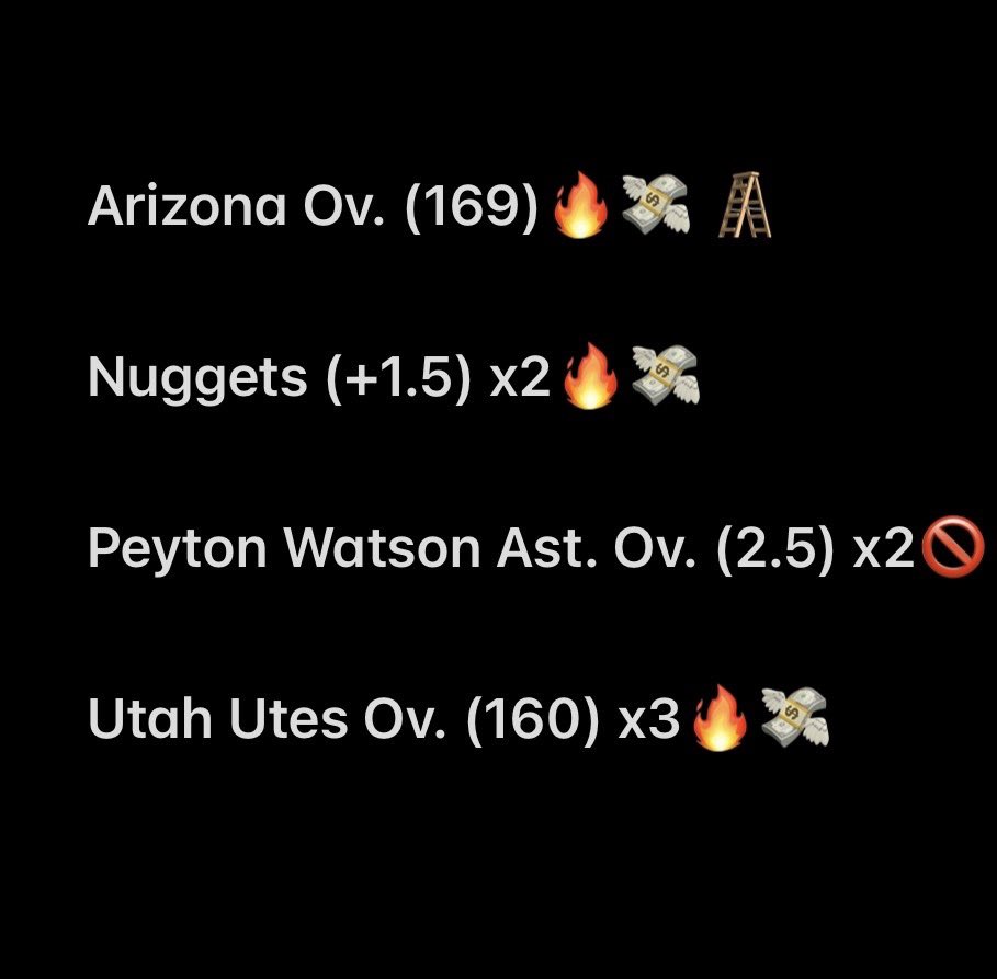 BDSportings's tweet image. $250 To $10K CHALLENGE🚨🚨🚨

🪜DAY 2 LADDER🪜

$458 👉 $824 (-125)

1. LIKE &amp;amp; RETWEET

2. COMMENT🪜

3. CHECK DM 

🏀6-0 Now CBB MAXBETS 📈

🏒9-1 NHL MAXBETS🔥

youtube.com/@bdsportings?s…

LADDER👆&amp;amp; PARLAY👆FREE🍿

MAXBET W AGAIN🫡

SUBSCRIBE ✅

dubclub.win/r/p/pri-8sk8x/…

#NHL #NBA