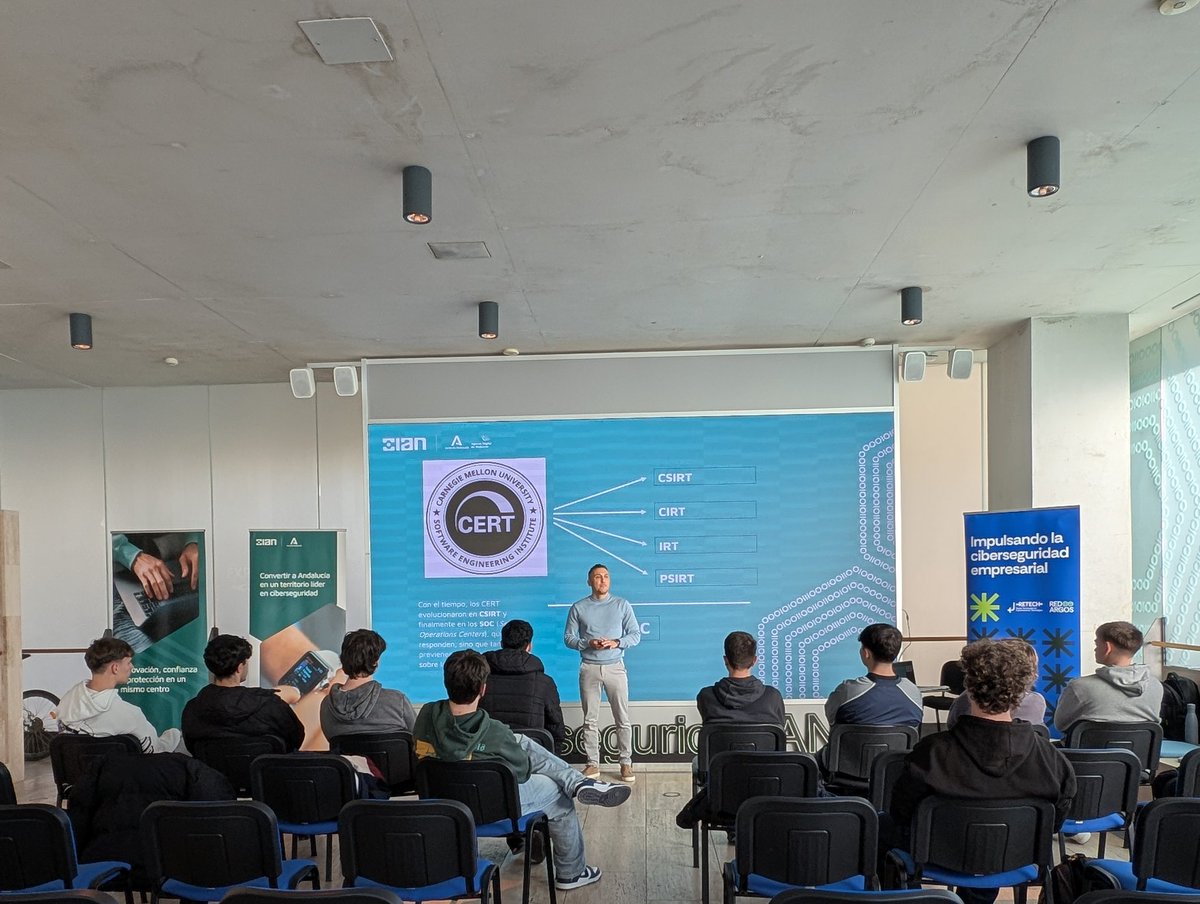 CentroCiberAND's tweet photo. Primera visita del año 2026🚀

Hoy los alumnos de @iesAlBaytar, del Grado Medio de Informática, brillan en el Centro de Ciberseguridad de Andalucía 🌟
Y descubren DIG, Fraud y WormGPT, las #IA de uso malicioso que emergen en la #DarkWeb. 
¿Hackear a quienes nos hackean? 💪🏼 https://t.co/LRvfdG3uaW