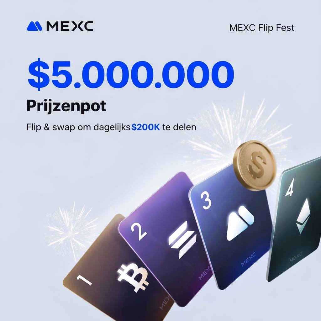 Draai het. Win het. 💰 Prijsgeld van $5.000.000 🎴 Dagelijkse trekkingen  bij MEXC Binnenkort beschikbaar. Join onze Nederlandstalige community op  Telegram : https://t.co/i2wPcvPduj #MEXC #Web3 #Trading #Crypto #Spot #AI  #MEME