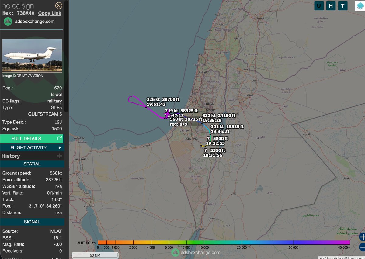 hey_itsmyturn's tweet image. #IAF 🇮🇱 Nachshon Shavit (738A4A | 679) (#SIGINT | #ELINT) tracking near Gazan shores. 

[Psssst, hey, if you're reading this, note that it has NOTHING TO DO WITH IRAN]