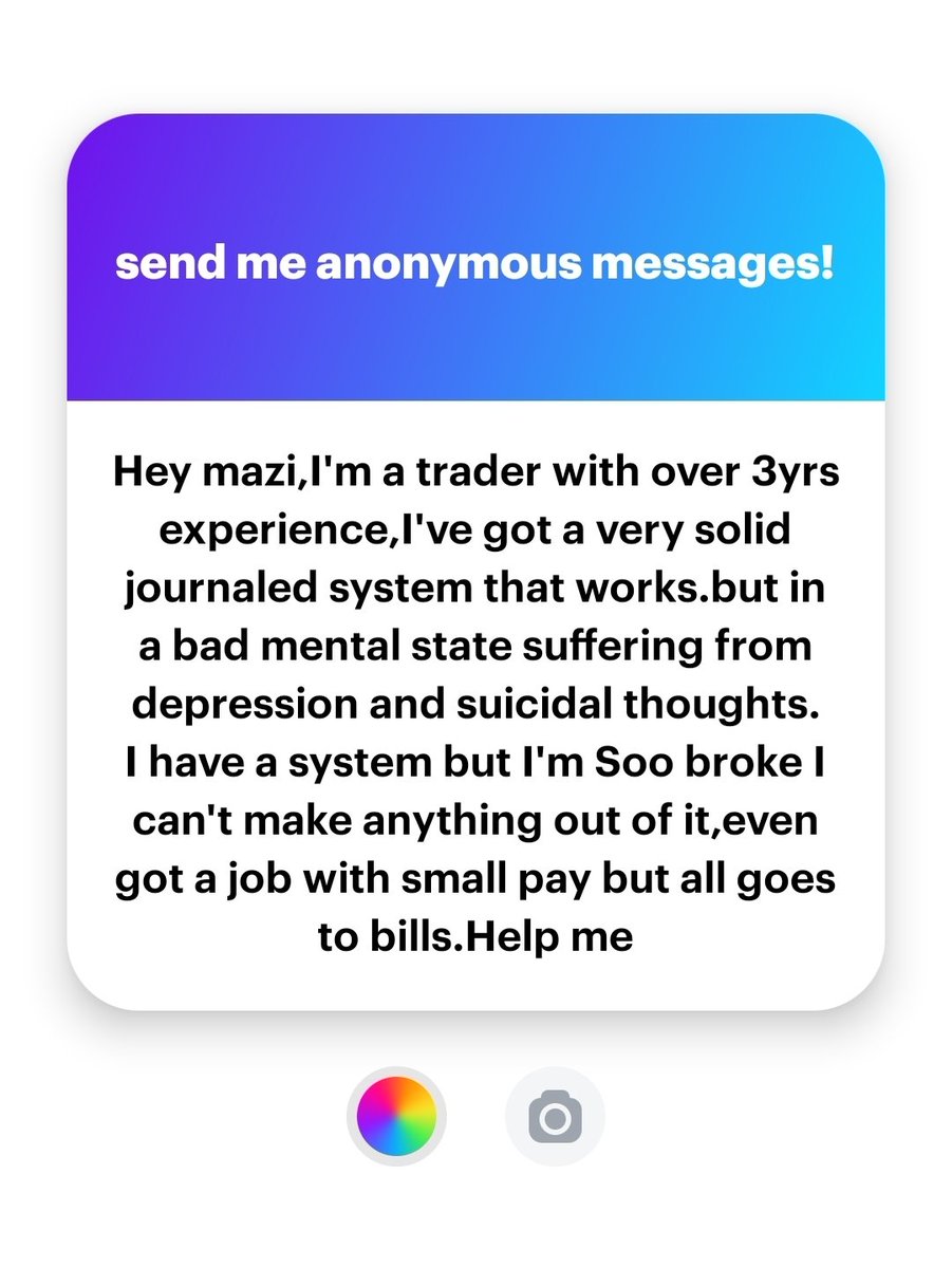 Concentrate on your job, save up and get a prop account while you continue your job. Trading is easier when there's  a buffer. You can also try x revenue sharing if your work permits. 

Guys, what do you think he should do? 

Click  bio link to send me an anonymous message.
Share