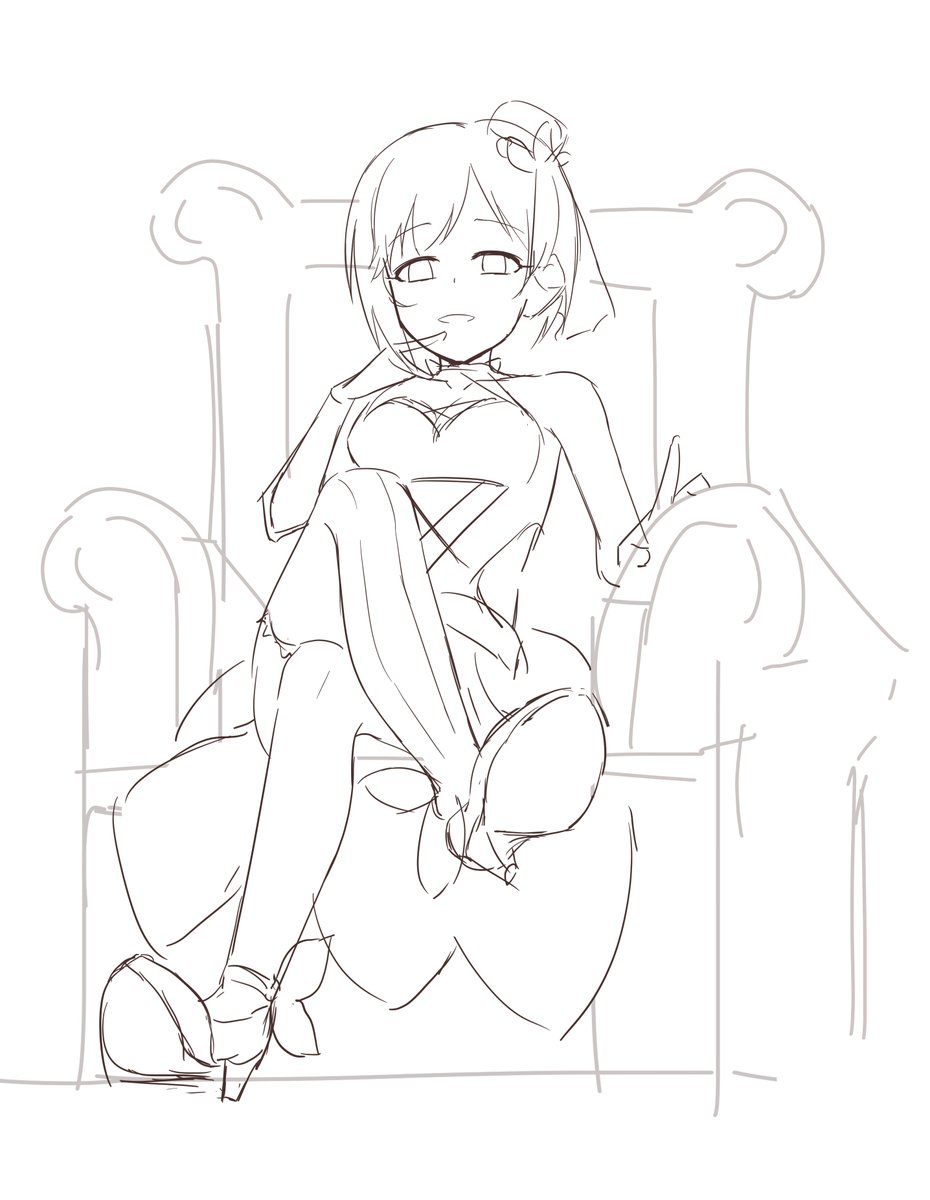 お絵描きマンライツがなくなりそうだったのでラフあげて寝ます🫠 