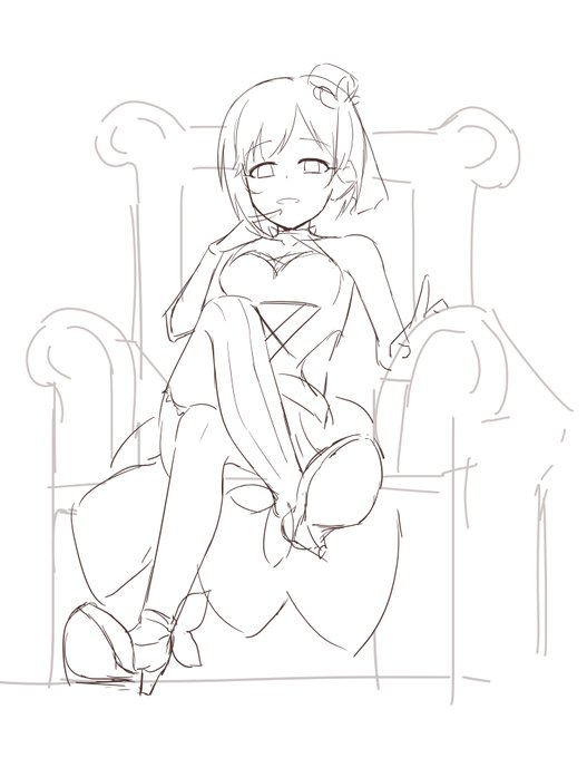 お絵描きマンライツがなくなりそうだったのでラフあげて寝ます🫠 