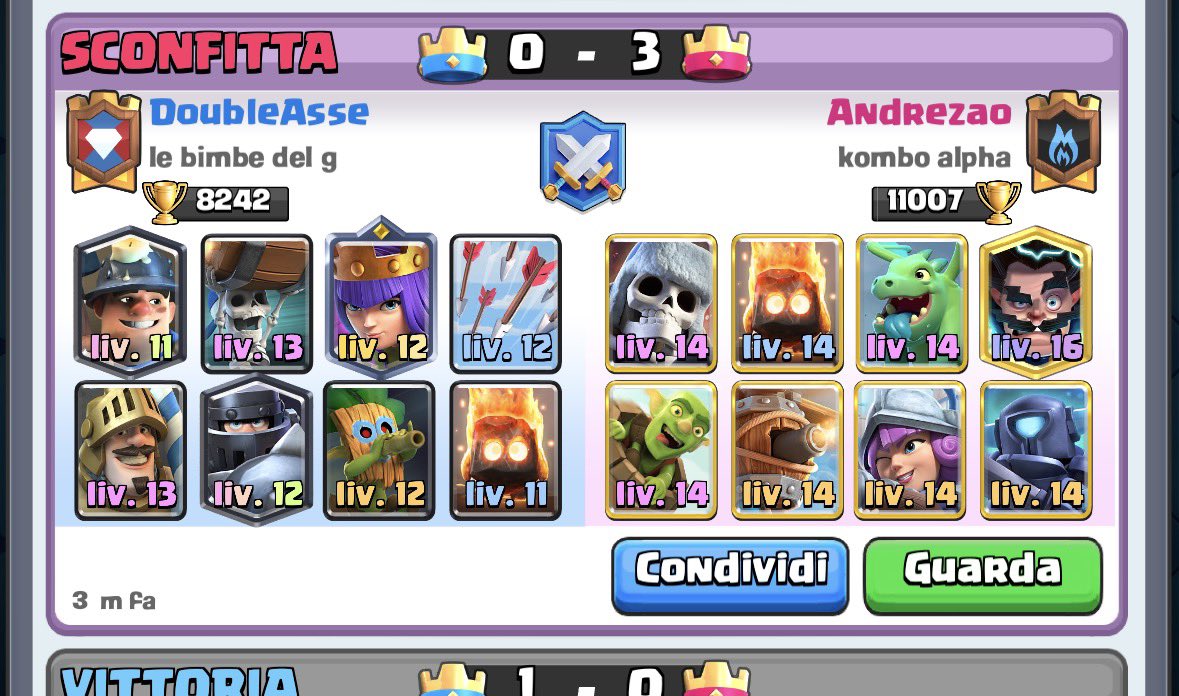 ItsAle23_'s tweet photo. @ClashRoyale HOW THE FUCK IS THIS FAIR, IM 8k trophies in war im againts a guy at 11k trophies LVL 15 WITH ALL CARDS HIGHER MORE THAN 2 LEVELS, CAN YOU ATLEAST EXPLAIN TO ME THIS SHIT? AND HOPE YOU UNDERSTAND THAT THIS IS FRUSTRATING? https://t.co/3BjVdZ3OHl