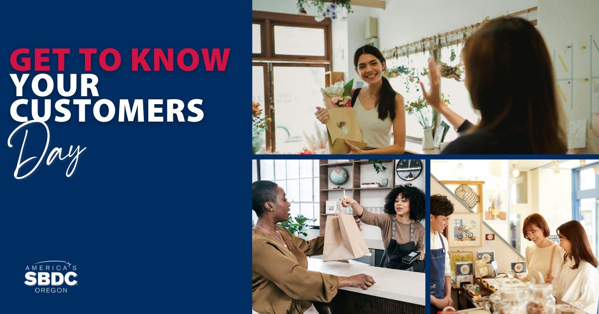 OregonSBDC's tweet image. Today is Get to Know Your Customers Day, a great reminder of how essential it is for businesses to stay connected with the people they serve. 

Connect with your local Center to get started: buff.ly/ru52ZSZ

#GetToKnowYourCustomers #CustomerEngagement #ClientFeedback