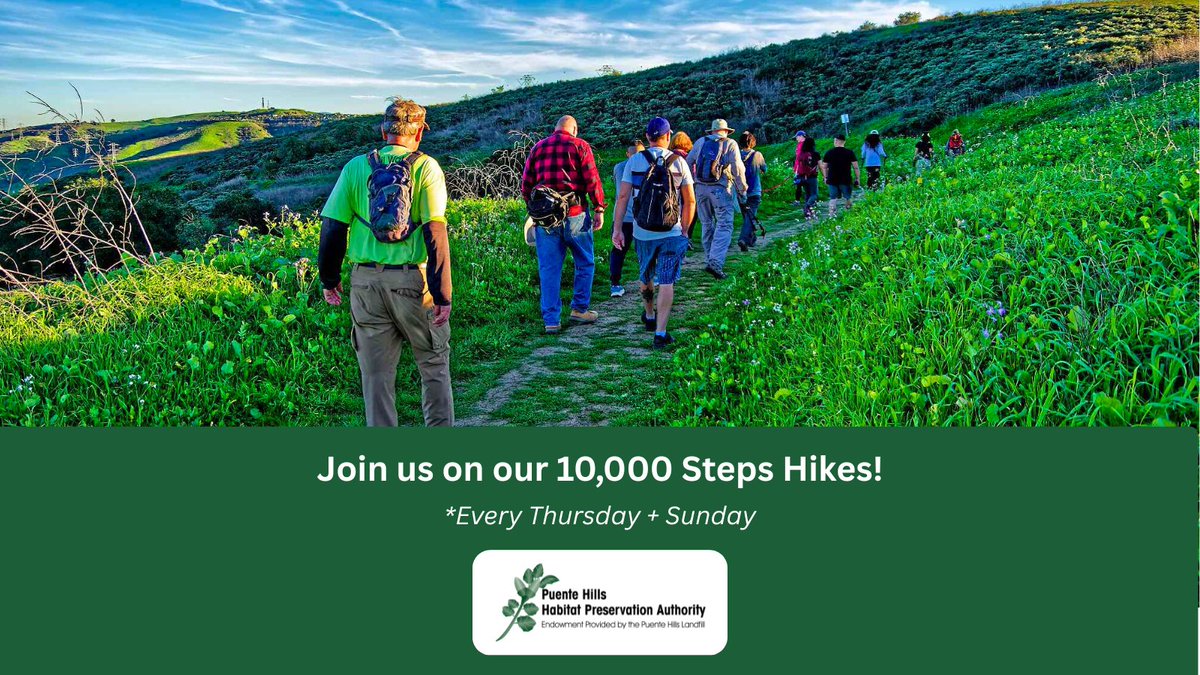 Join us for our 10,000 Step Hikes (approximately 5 miles) led by our docents, Bruce and Ric! 
📅 When: Every Thursday and Sunday 
🕔 Time: 3:00 p.m. 
📍Where: Fullerton Rd entrance to Black Walnut Trail 
Learn more by visiting our Meetup page here: loom.ly/SHjRtN0