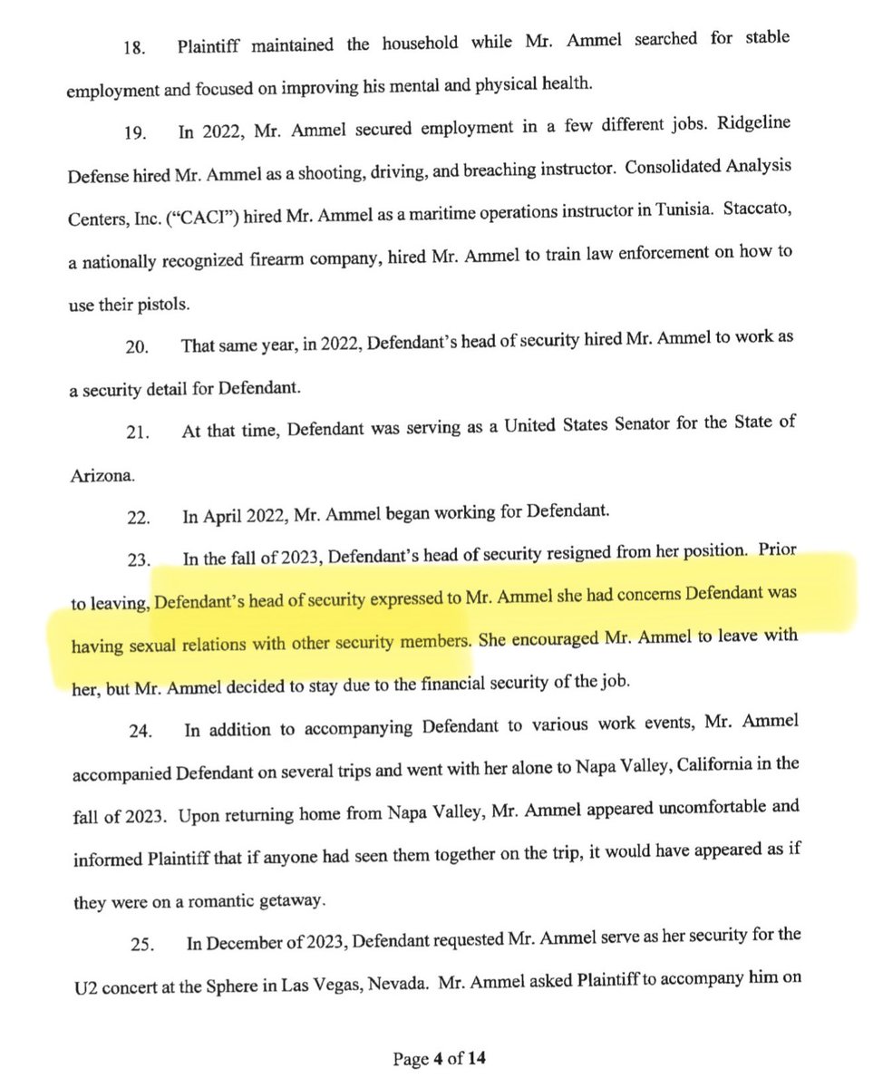 Fox10Ellen's tweet image. Former AZ Sen @kyrstensinema sued by the ex wife of her head of security. Lawsuit could be made into lifetime movie. 🍿 Alleging she was having sex with multiple members of security team, then started affair with married husband of 3. Jet setting &amp;amp; lots of concerts. @FOX10Phoenix