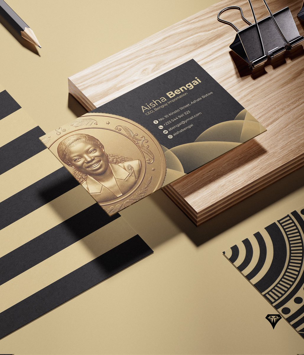 itsgernew's tweet photo. Clean, classy business card design with premium vibes for Aisha Bengai (Benguy Importation) 

Choose Gernew for your graphic designs and marketing strategies 🇬🇭
#businesscard #importation #graphicdesigner #entrepreneur #businessowner
Graphic designer in Kumasi https://t.co/7GjS6i1YnK