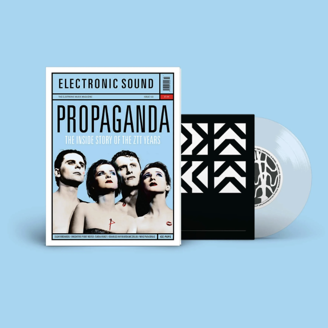 sdedition's tweet image. A little 'heads up' to tell you that @davidkosten's new stereo mixes of #Propaganda's 'Duel' and 'Dr. Mabuse' feature on either side of this clear vinyl 7" with the new issue of @ElectronicMagUK! You can order a copy here &amp;gt; bit.ly/49CPqrD