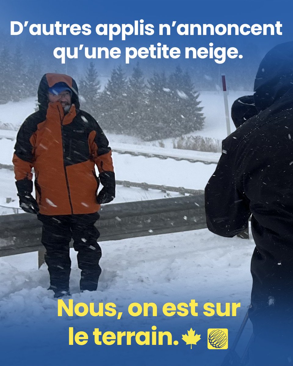 meteomedia's tweet image. Cet hiver, choisissez l’appli qui connaît vraiment votre réalité. Des prévisions locales conçues ici par des gens d'ici. 🍁🤝

📲 Téléchargez-la dès maintenant: ow.ly/1QUq50XWkYp

#Appli #AppliMeteo #MarqueCanadienne