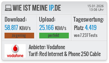 Mein #dsl #speedtest bei <a href="/wimip_de/">Wieistmeineip.de</a> 
🙄