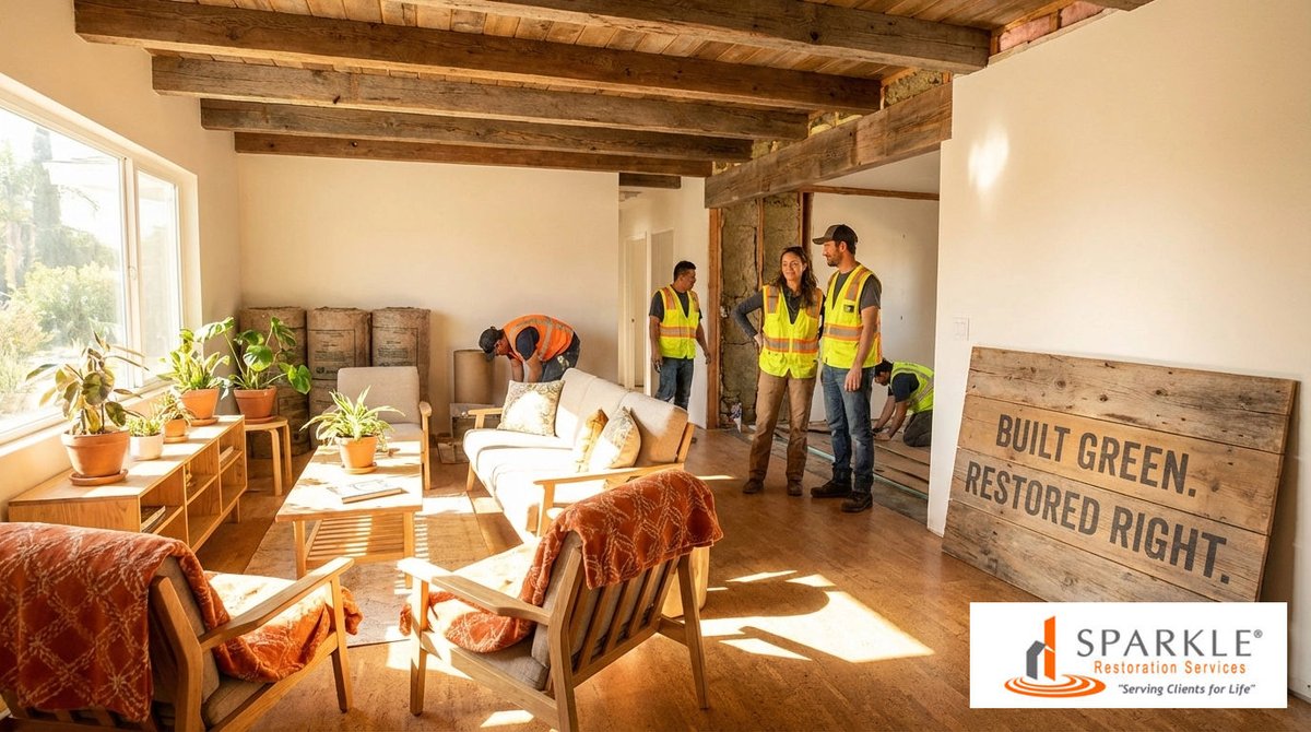 Homeowners &amp; California agree: Sparkle’s sustainable restoration materials are better for you and the planet! 🌱
- Eco upgrades clients love
- Compliant with new CA standards
Ready to restore green? Tell us what matters most to you! 👇 

#SparkleRestoration