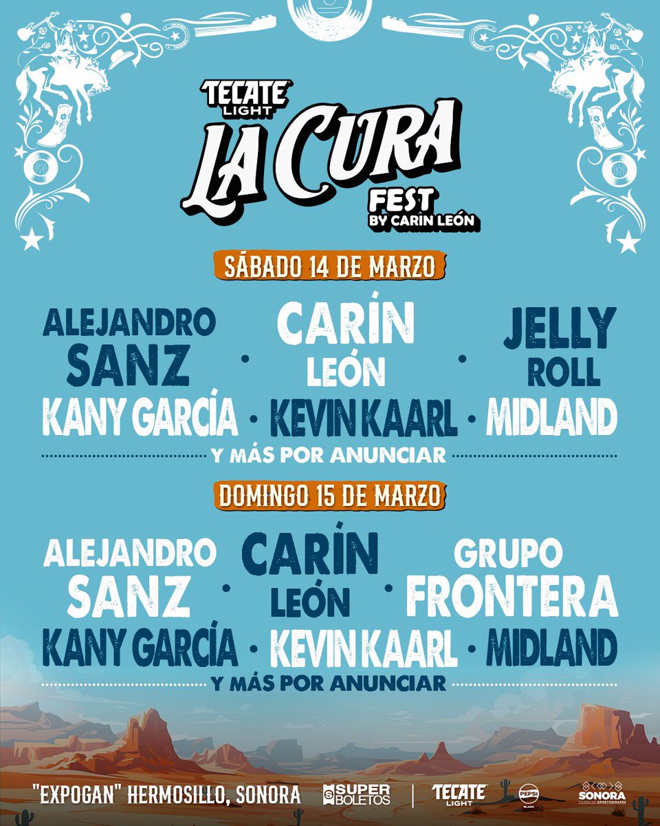 ¡La Cura Fest ya se apoderó de Hermosillo! 🔥

🎟️ Boletos disponibles para la última fecha (domingo 15) en Superboletos.com

Hermosillo ya es territorio #LaCuraFest 🎶