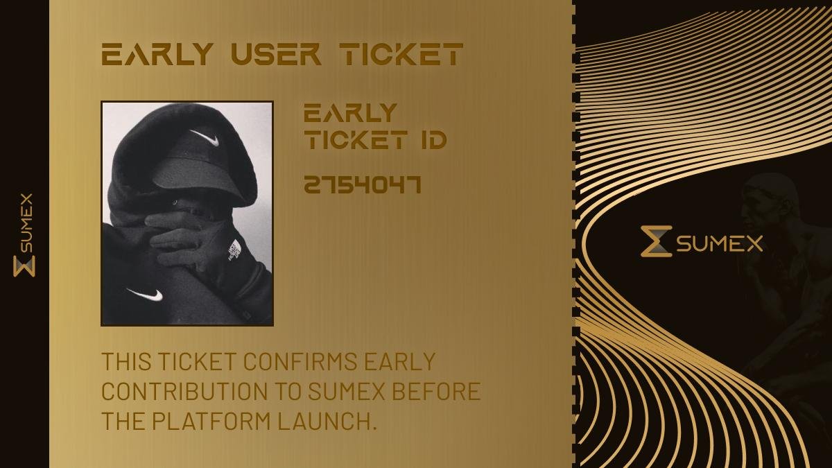 ItsGoldenWind's tweet photo. I want to become one of the EARLY BIRDS in @Sumex_Labs!

Only 15,000 roles - and they’re getting claimed fast.

Their first OG-PASS wave was claimed in just one day, I’m not missing this one.

TGE SOOOOOON!

btw - check out my excellent ticket https://t.co/Z6RsX0pXTa