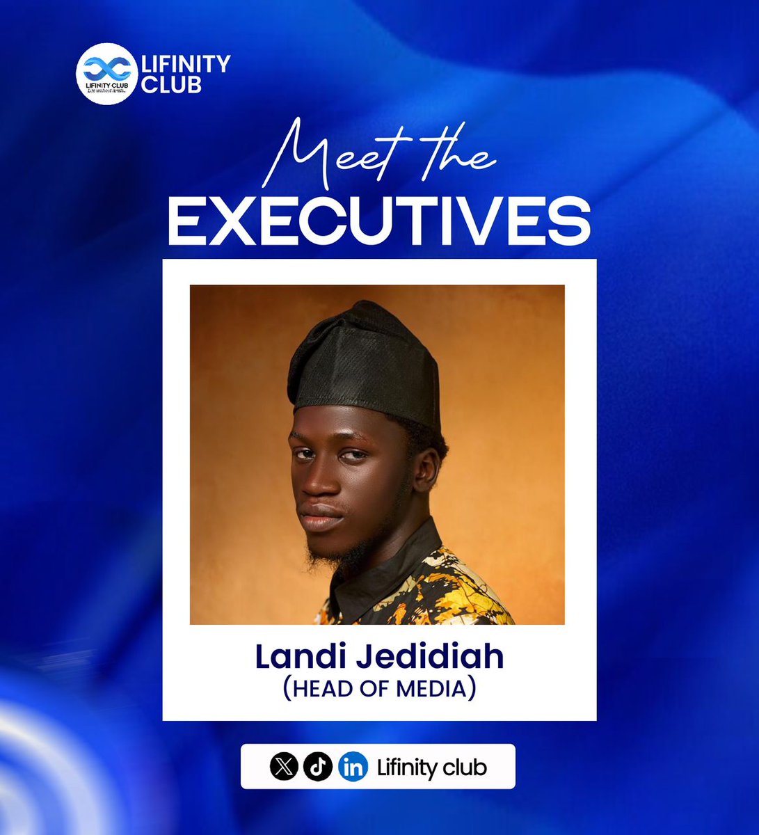 LifinityClub's tweet photo. 📸 Meet the Executives
Say hello to our Head of Media Team 🎥
He leads Lifinity Club’s podcast, videography, and media production—bringing our stories and impact to life.
Meet Landi Jedidiah (Jedai)
#lifinityclub https://t.co/kAZOxP6rXK