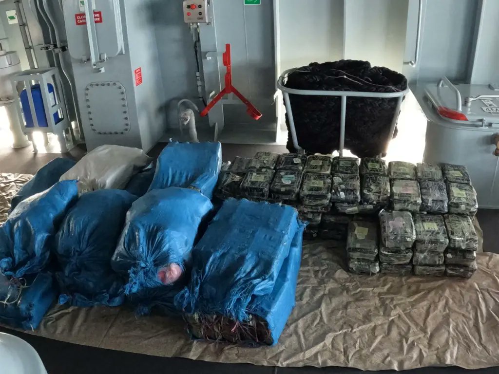 CENTCOM's tweet photo. During the final months of 2025, international naval forces sustained efforts to counter illicit drug smuggling in the Middle East. Combined Maritime Forces conducted drug interdictions, seizing more than 18 tons of crystal methamphetamine and other drugs valued at $330+ million. CMF is a 47-nation naval partnership committed to countering illicit non-state actors on the high seas and promoting security, stability and prosperity across the region.

Read more: https://t.co/AG2gddMBPu

📸 @CMF_Bahrain