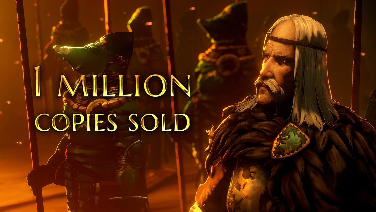 1 MILLION copies sold on Steam!!! 

You believed in No Rest for the Wicked during Early Access and helped us build it into what it is today. That’s not something we take lightly. 

With No Rest for the Wicked Together launching next week, this community grows bigger and more