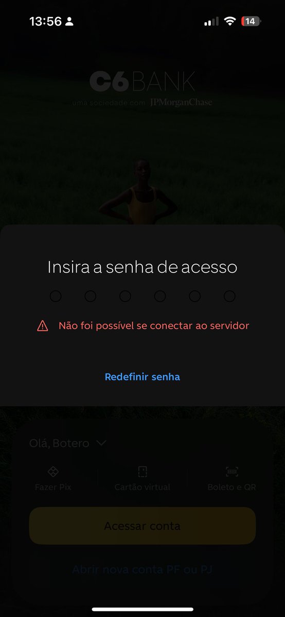 Alô @c6bank cadê suporte? Tenho espaço no celular, internet ok, exclui e baixei app e nada! Suporte humano não existe no atendimento! Falta de respeito 😡😡😡😡😡