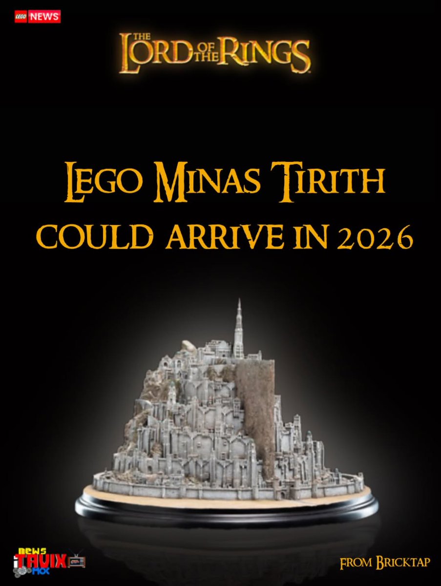 FantasyEpics's tweet photo. 🚨 RUMOR ALERT 🚨

A LEGO Minas Tirith set could be coming in 2026… and if this is true, Middle-earth fans are NOT ready 🏰✨

Read the full article here: https://t.co/EfC09fxY3u https://t.co/H8cF13CCCg