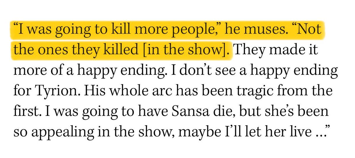 Rhllorism's tweet image. LMAOO dany antis &amp;amp; stark fans it’s so over for yall 😭😭 grrm just basically confirmed that the book ending is very different from GOT, anyone who read the books already knew this but this is funny for the delusional people who thought their d&amp;amp;d fanfiction was going to be true 🤭