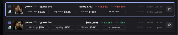 CryptoCavalcade's tweet photo. You know it's getting popular when some Nigerian scammers copy the coin and try to ride the hype

I mean, I $guess bro. Just buy the real coin.

9zxC7GoHrw3hBeur2ChQNW3XsbBJ692Q8dq9bJnCpump https://t.co/UeBi9qyKyt
