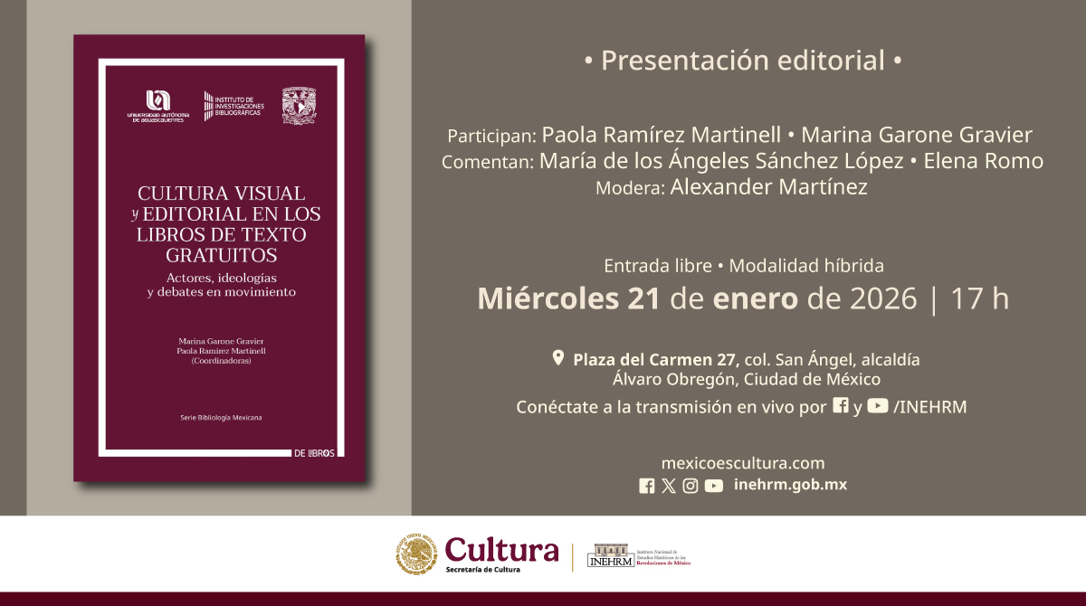 INEHRM's tweet photo. #PresentaciónEditorial

Los libros de texto gratuitos han formado a miles de mexicanas y mexicanos, pero también han sido objeto de debate por sus contenidos y diseño. Conoce más en la presentación de "Cultura visual y editorial en los LTG". Miércoles 21 de enero, 17:00 h. https://t.co/KjREWaOjDM