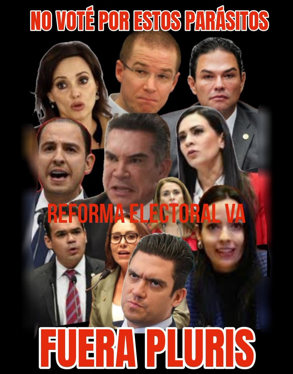 violetamg10078's tweet image. Los Mexicanos🇲🇽 no queremos seguir manteniendo a estos PARÁSITOS #Pluris , además nadie votó por ellos, es una imposición,  así que...
#FueraPluris
#ReformaElectoralVa