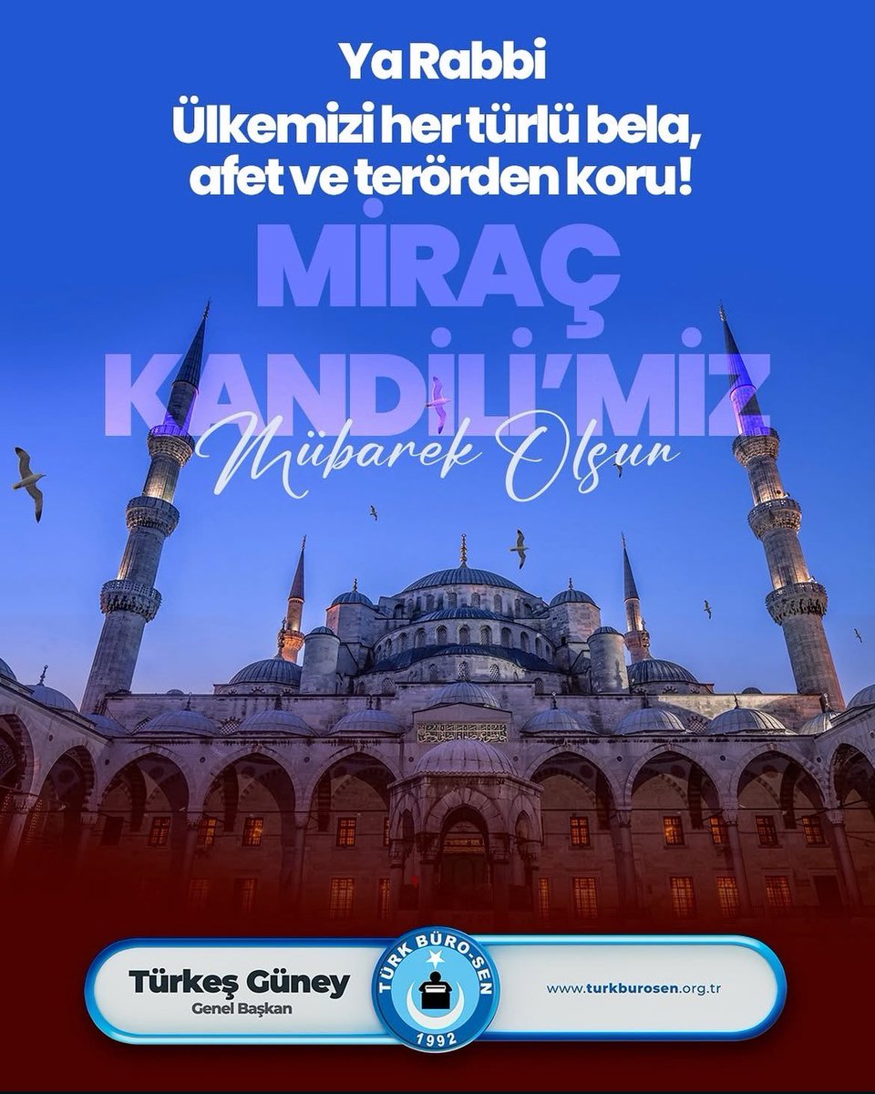 Miraç kandilinin ülkemiz ve tüm islam alemi için hayırlara vesile olmasını temenni ederiz 🤲