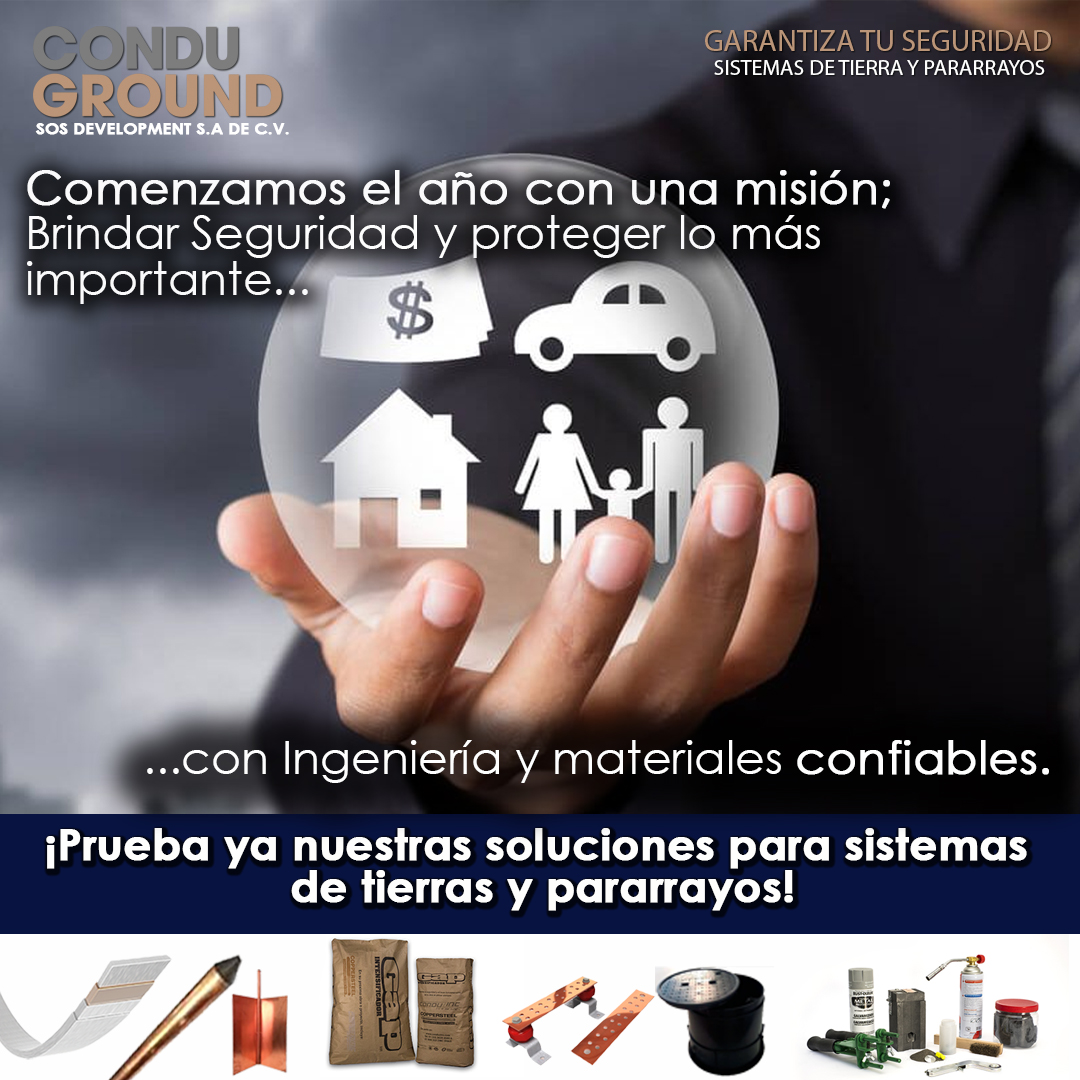 SOSConduGround's tweet photo. ¡Iniciamos el año protegiendo tus instalaciones!

En SOS Development somos especialistas en sistemas de tierras físicas y pararrayos, una solución completa para protección de las descargas atmosféricas.

Comienza el año protegido. ¡Contáctanos! https://t.co/RlU4d3TADJ https://t.co/OJFgXxLPOo